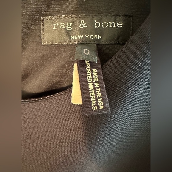 rag & bone Black White Carola Colorblock Dress Sz 0 Stretch Bodycon Exposed Zip - Picture 5 of 16